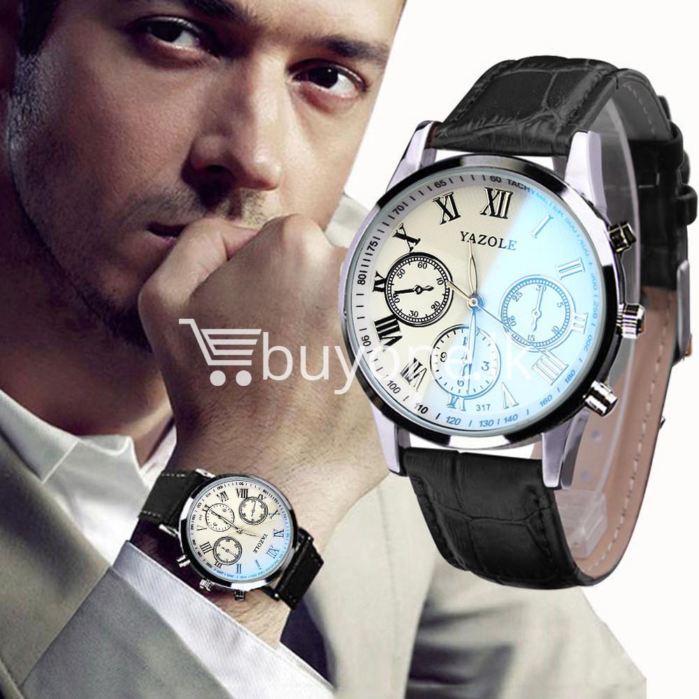 luxury fashion mens blue ray glass quartz analog watch men watches special best offer buy one lk sri lanka 10950 1 - Luxury Fashion Mens Blue Ray Glass Quartz Analog Watch