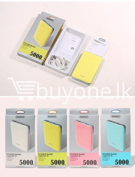 original remax tiger rpp 33 5000mah portable dual usb power bank mini external battery mobile phone accessories special best offer buy one lk sri lanka 25479 - Original Remax Tiger RPP-33 5000mAh Portable Dual USB Power Bank Mini External Battery