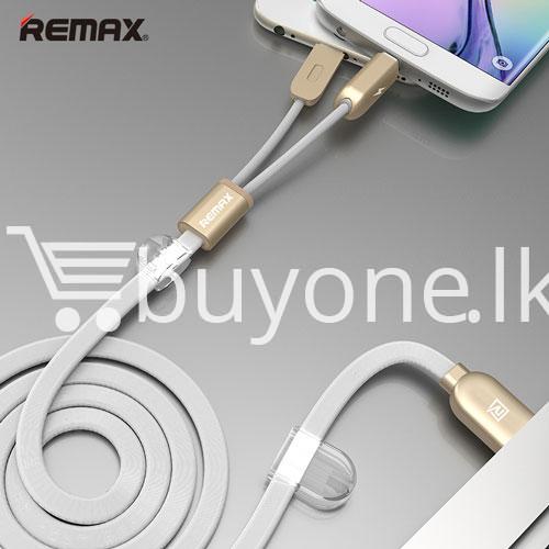 remax micro usb cable to lighting gemini transfer for android iphone 6 5s charge at same time mobile store special best offer buy one lk sri lanka 28180 - Remax Micro USB Cable to Lighting Gemini Transfer For Android iPhone 6 5S Charge At Same Time