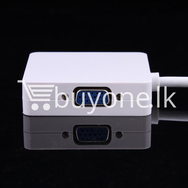 mini 3 in1 display port to hdmi vga dvi converter adapter for apple macbook imac hdmi digital cables computer store special best offer buy one lk sri lanka 65812 - Mini 3 in1 Display Port to HDMI VGA DVI Converter Adapter for Apple MacBook iMac HDMI Digital Cables