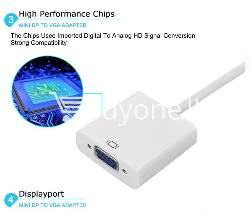 mini displayport thunderbolt to vga converter 1080p cables for macbook imac more computer accessories special best offer buy one lk sri lanka 43914 - Mini Displayport Thunderbolt To VGA Converter 1080P Cables For Macbook, iMac, More
