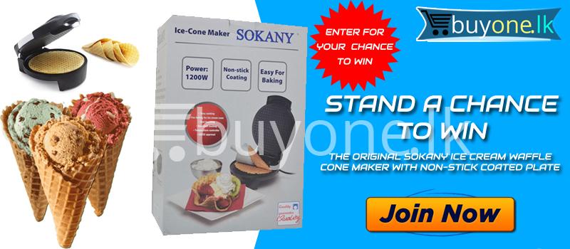 Stand a Chance To Win The Original Sokany Ice Cream Waffle Cone Maker with Non stick Coated Plate - Stand a Chance To Win The Original Sokany Ice Cream Waffle Cone Maker with Non-stick Coated Plate