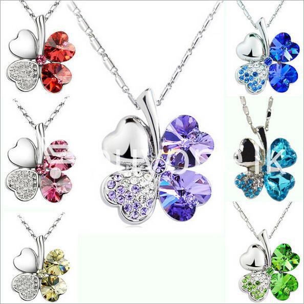 new 2016 silver crystal pendant chain necklace valentine gift jewelry store special best offer buy one lk sri lanka 12675 - New 2016 Silver Crystal Pendant Chain Necklace Valentine Gift