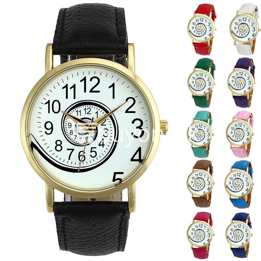 spiral design pattern quartz wrist watch watch store special best offer buy one lk sri lanka 09055 - Spiral Design Pattern Quartz Wrist Watch