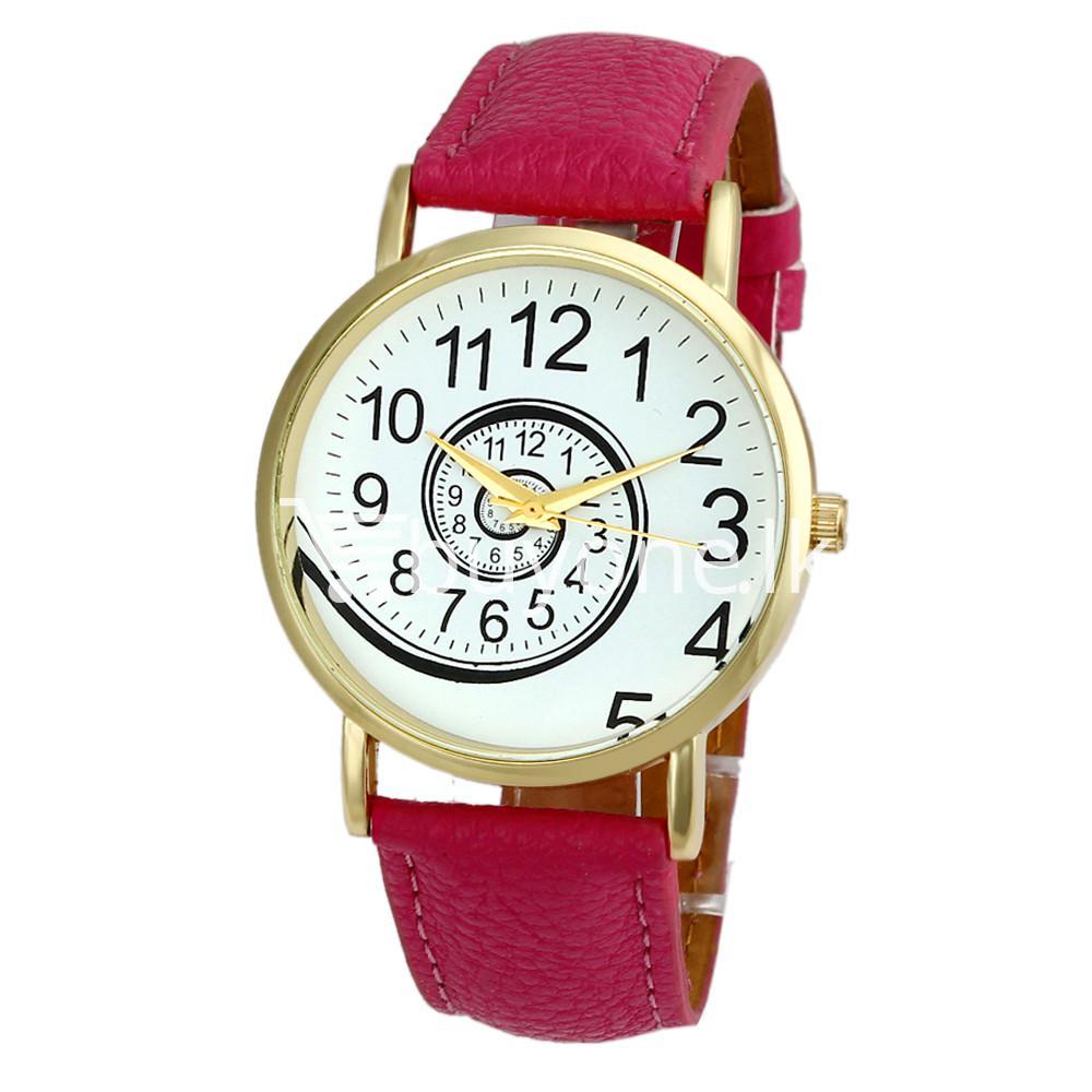 spiral design pattern quartz wrist watch watch store special best offer buy one lk sri lanka 09060 1 - Spiral Design Pattern Quartz Wrist Watch