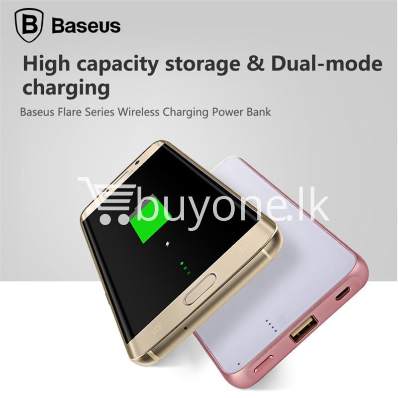 baseus wireless charging base with fast charger power bank 5000mah for iphone samsung htc mi mobile phones mobile phone accessories special best offer buy one lk sri lanka 74389 - BASEUS Wireless Charging Base with Fast Charger Power Bank 5000mAh For iPhone Samsung HTC MI Mobile Phones