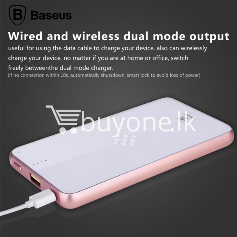 baseus wireless charging base with fast charger power bank 5000mah for iphone samsung htc mi mobile phones mobile phone accessories special best offer buy one lk sri lanka 74392 - BASEUS Wireless Charging Base with Fast Charger Power Bank 5000mAh For iPhone Samsung HTC MI Mobile Phones
