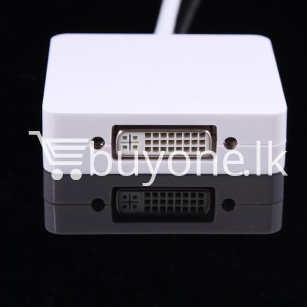 mini 3 in1 display port to hdmi vga dvi converter adapter for apple macbook imac hdmi digital cables computer store special best offer buy one lk sri lanka 65811 1 - Mini 3 in1 Display Port to HDMI VGA DVI Converter Adapter for Apple MacBook iMac HDMI Digital Cables