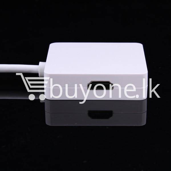 mini 3 in1 display port to hdmi vga dvi converter adapter for apple macbook imac hdmi digital cables computer store special best offer buy one lk sri lanka 65811 - Mini 3 in1 Display Port to HDMI VGA DVI Converter Adapter for Apple MacBook iMac HDMI Digital Cables
