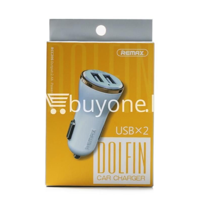 remax dolfin dual usb post 2.4a smart car charger for iphone ipad samsung htc mobile store special best offer buy one lk sri lanka 13099 - REMAX Dolfin Dual USB Port 2.4A Smart Car Charger for iPhone iPad Samsung HTC