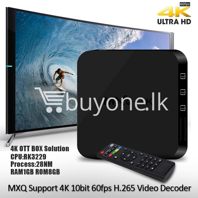 mxq 4k smart tv box kodi 15.2 preinstalled android 5.1 1g8g h.264h.265 10bit wifi lan hdmi dlna airplay miracast mobile phone accessories special best offer buy one lk sri lanka 50937 - MXQ 4K Smart TV Box KODI 15.2 Preinstalled Android 5.1 1G/8G H.264/H.265 10Bit WIFI LAN HDMI DLNA AirPlay Miracast