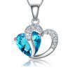 new crystal pendant necklaces heart chain valentine gifts jewelry store special best offer buy one lk sri lanka 11939 100x100 - 2016 New Hot Euramerica style steam drill out lover rings for women well, party wedding ring