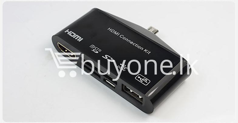 hdtv tv adapter with otg card reader for samsung galaxy s3 s4 s5 i9300 i9500 note 2 3 4 edge mobile phone accessories special best offer buy one lk sri lanka 97599 - HDTV TV Adapter with OTG Card Reader for Samsung Galaxy S3, S4, S5, i9300, i9500, Note 2 3 4 Edge