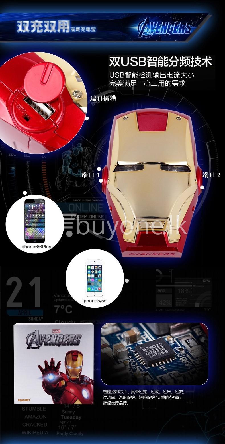 newest iron man portable power bank 6000mah for iphone samsung htc nokia oneplus mobile store special best offer buy one lk sri lanka 06543 - Newest Iron Man Portable Power Bank 6000mAh for iPhone, Samsung, HTC, Nokia, OnePlus