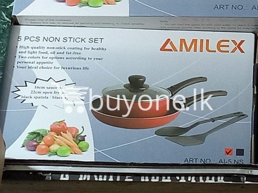 amilex 5pcs non stick set for healthy and light food home and kitchen special best offer buy one lk sri lanka 99505 510x383 - Amilex 5Pcs Non Stick Set For Healthy and Light Food
