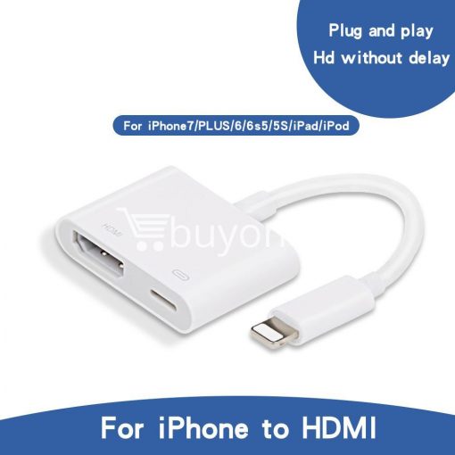 original hdmi hdtv tv lightning digital av adapter cable for iphone high resolution 1080p mobile phone accessories special best offer buy one lk sri lanka 46580 510x510 - Original HDMI/ HDTV TV Lightning Digital  AV Adapter Cable For iPhone High Resolution 1080P