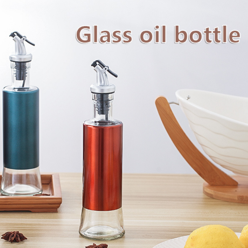 Glass Olive Oil Dispenser Bottle Oil And Vinegar Cruet with Pourers 3 - Glass Olive Oil Dispenser Bottle Oil And Vinegar Cruet with Pourers