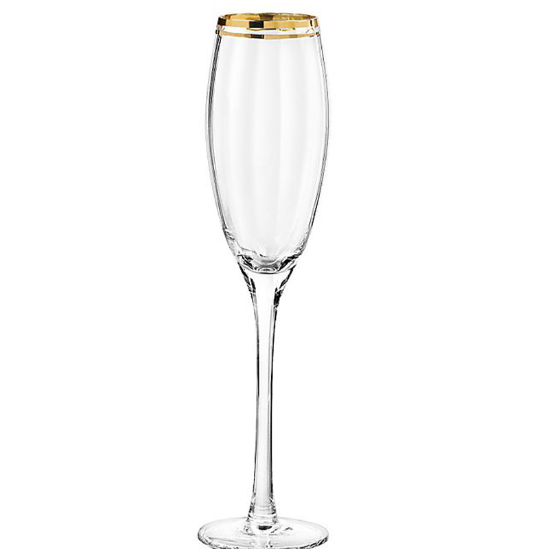 Gold Rim Champagne Flutes 2 - Gold Rimmed Champagne Flutes