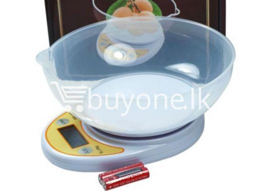 portable electronic kitchen scale lcd display digital with bowl for sale sri lanka brand new buyone lk send gift offers 4 510x383 - Portable Electronic Kitchen Scale LCD Display Digital with Bowl