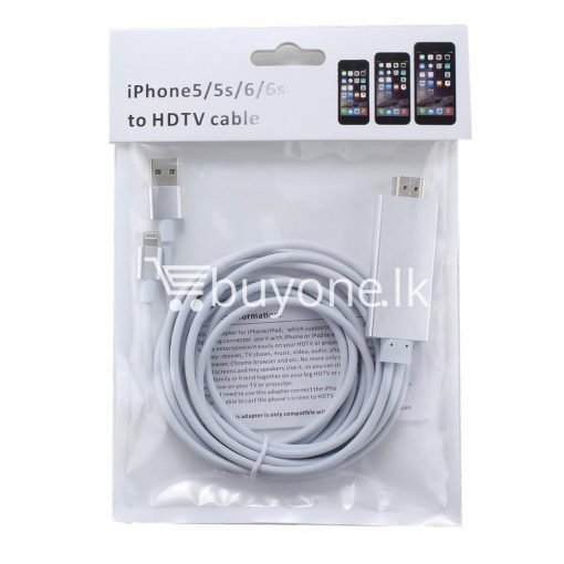 iphone hdmi 1080p hdtv cable for iphone 55s66plus6s6splusipad mobile phone accessories special best offer buy one lk sri lanka 25728 510x510 - iPhone HDMI 1080p HDTV Cable For iPhone 5/5S/6/6plus/6S/6SPlus/ipad