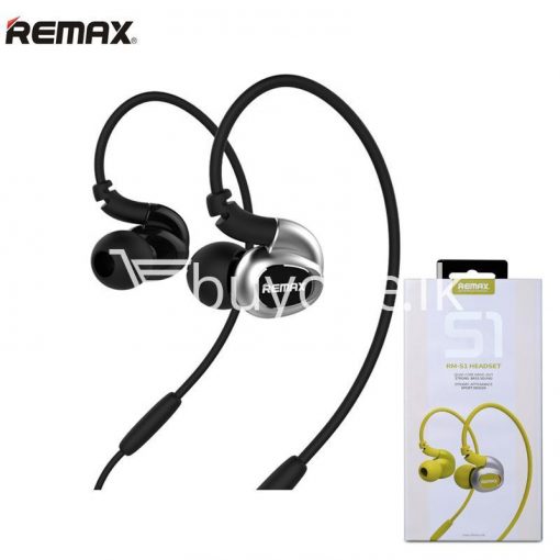 remax s1 stereo sport earphones deep bass music earbuds with microphone mobile phone accessories special best offer buy one lk sri lanka 48025 510x510 - Remax S1 Stereo Sport Earphones Deep Bass Music Earbuds with Microphone