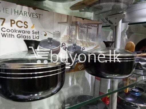 the harvest premium homeware 7pcs cookware set with glass lid home and kitchen special best offer buy one lk sri lanka 99573 510x383 - The Harvest Premium Homeware-7pcs Cookware Set with Glass Lid