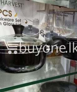 the harvest premium homeware 7pcs cookware set with glass lid home and kitchen special best offer buy one lk sri lanka 99574 247x296 - The Harvest Premium Homeware-7pcs Cookware Set with Glass Lid