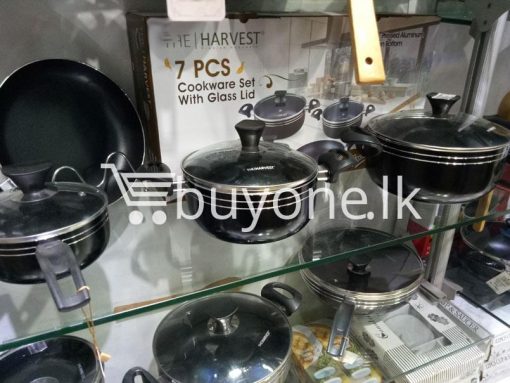 the harvest premium homeware 7pcs cookware set with glass lid home and kitchen special best offer buy one lk sri lanka 99575 510x383 - The Harvest Premium Homeware-7pcs Cookware Set with Glass Lid