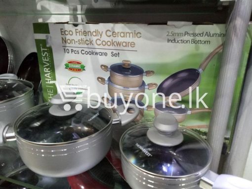 the harvest premium homeware eco friendly ceramic non stick 10pc cookware set home and kitchen special best offer buy one lk sri lanka 99567 510x383 - The Harvest Premium Homeware-Eco Friendly Ceramic Non-Stick 10pc Cookware Set