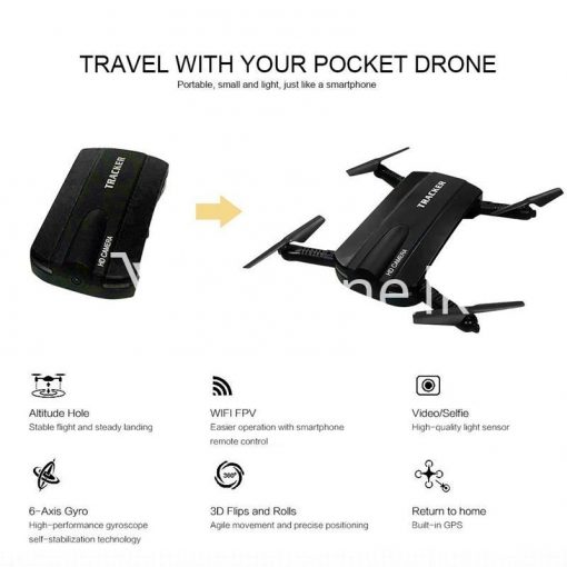 mini selfie tracker foldable pocket rc quadcopter drone altitude hold fpv with wifi camera mobile store special best offer buy one lk sri lanka 30753 510x510 - Mini Selfie Tracker Foldable Pocket RC Quadcopter Drone Altitude Hold FPV with WIFI Camera